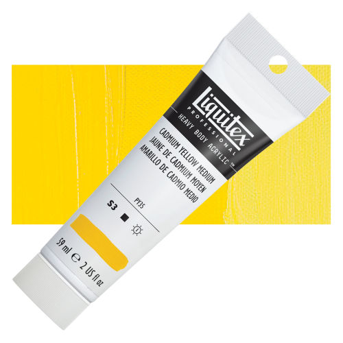 Liquitex Heavy Body Artist Acrylics - Cadmium Yellow Medium, 2 oz tube