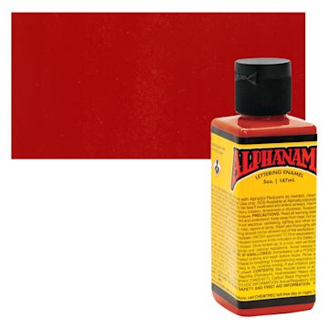 Open in modal - Alpha6 Alphanamel Lettering Enamel - Blood Orange, 147 ml - Bottle and Swatch