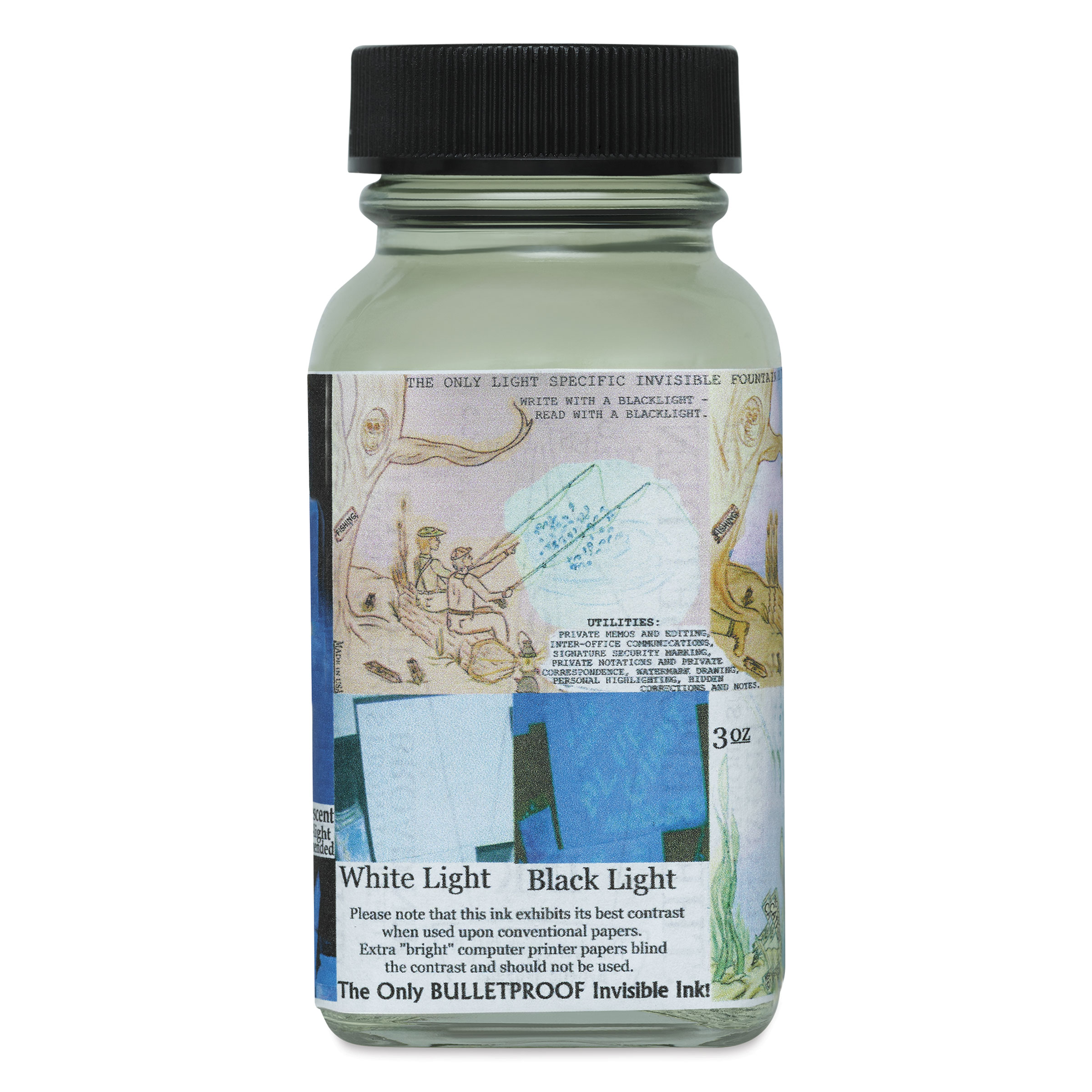 〈Pixels 〉Invisible ink TOKURI Noodler's Ink Blue Ghost Invisible Fountain Pen Ink - 3 oz, Bottle