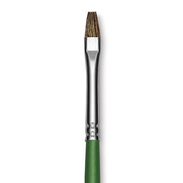 Open in modal - Blick Economy Sable Brush - Flat, Long Handle, Size 4 close up