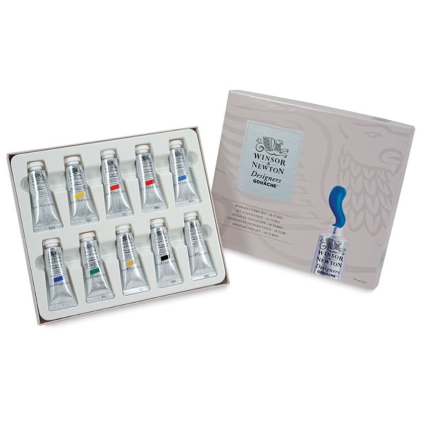Winsor & Newton Designers Gouache - Introductory Set, Set of 10 Colors
