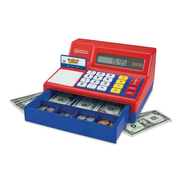 Learning Resources Pretend & Play Calculator Cash Register (register and contents)