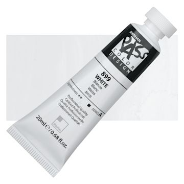 Open in modal - ShinHan Pass Colors Opaque Watercolor Tube - White, 20 ml tube and swatch