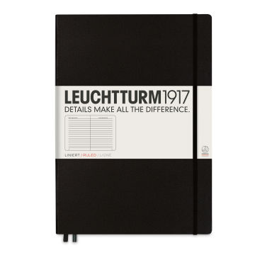 Leuchtturm1917 Ruled Hardbound Notebook - Black, Master, 8-3/4" x 12-1/2"