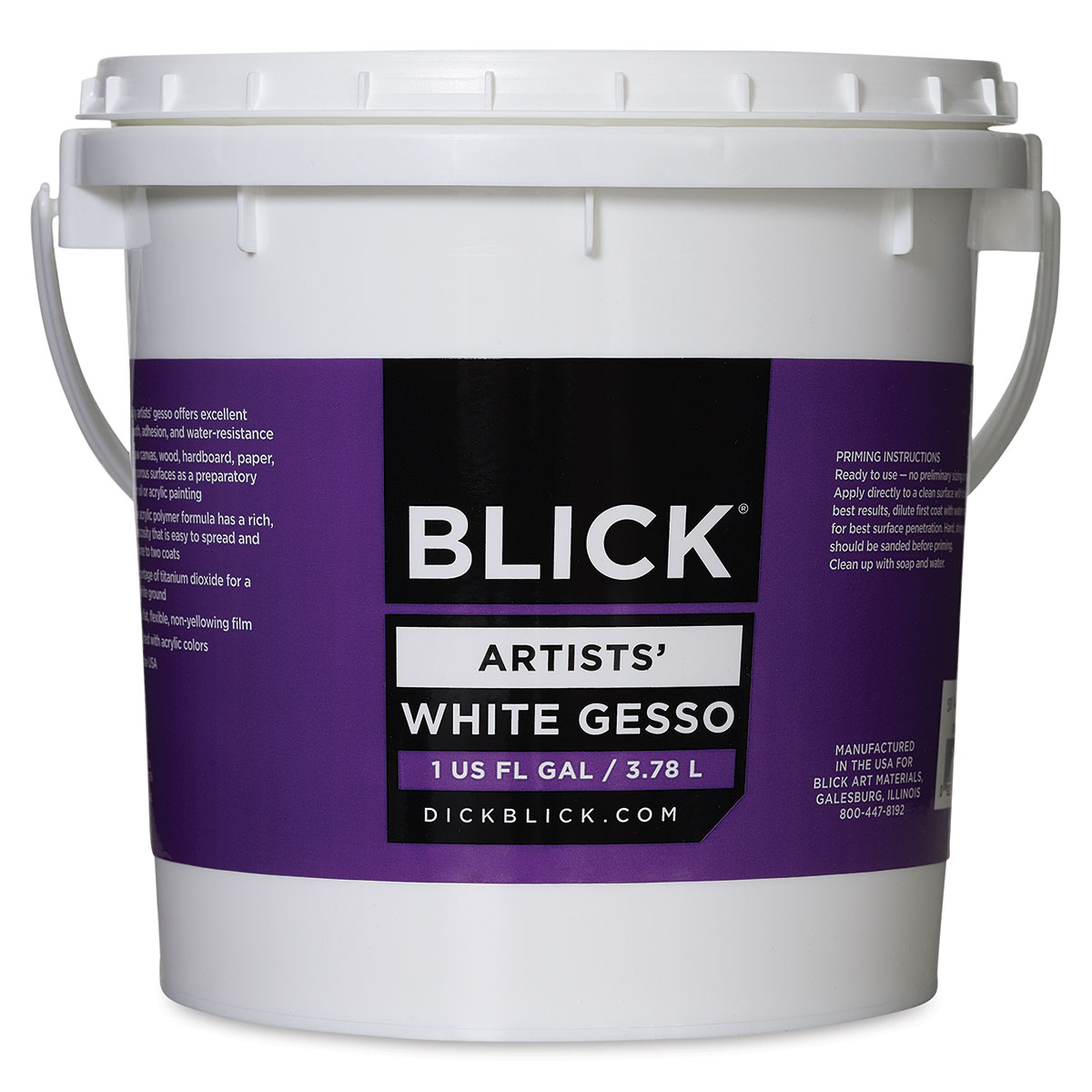 Blick Artists Acrylic Gesso - White, Gallon tub