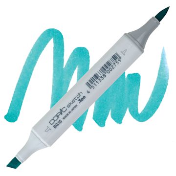 Open in modal - Copic Sketch Marker - Aqua BG15 marker and swatch