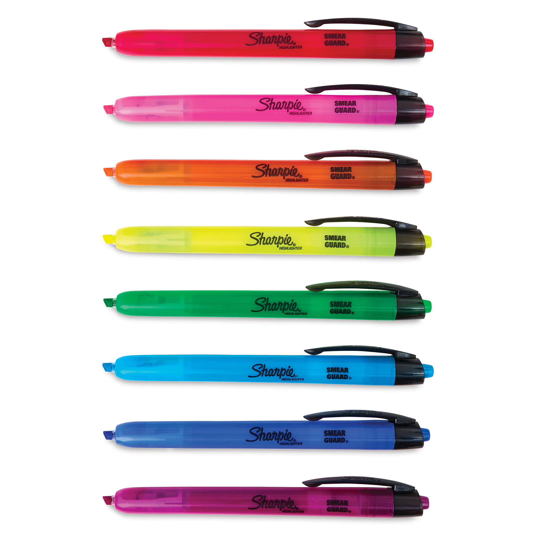Sharpie Retractable Highlighters, Chisel Tip, Assorted Colors, 8/Set