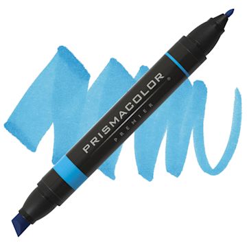 Open in modal - Prismacolor Premier Dual-Ended Art Marker - True Blue (marker and swatch)