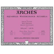 Arches Watercolor Block - 9" x 12", Hot Press, 20 Sheets