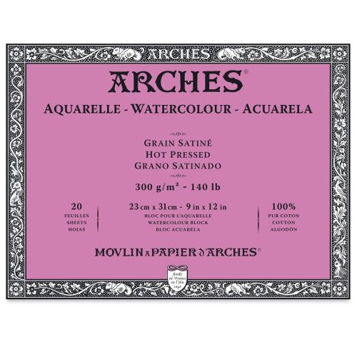 Arches Watercolor Paper 140 lb Cold Press - Natural White, 16 x 20 (10  Sheets)