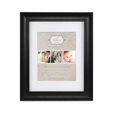 Open in modal - MCS Archival Series Frame with Mat - Front of Black 11 x 14 inch Frame