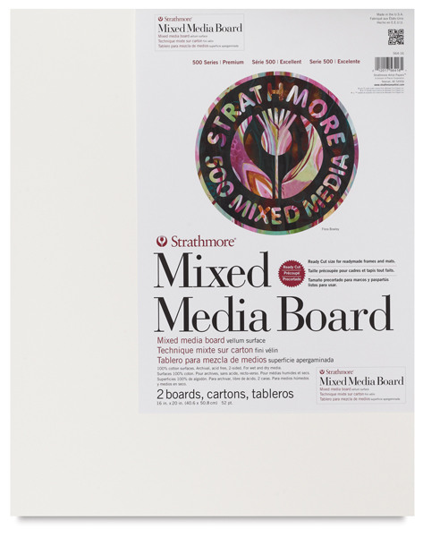 Strathmore Mixed Media Board 500 Series, 16 inch x 20 inch, 2/Pkg.