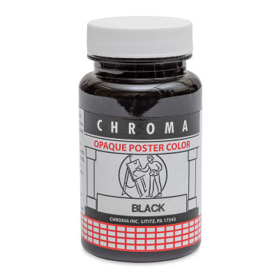 Chroma Opaque Poster Color - Front of Black 15 ml Bottle