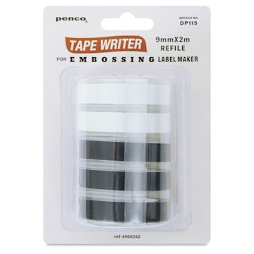 Open in modal - Penco Tape Writer - Embossing Label Maker Refill, Pkg of 4, front of packaging