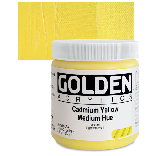 Golden Heavy Body Acrylic 2 oz - Cadmium Yellow Dark