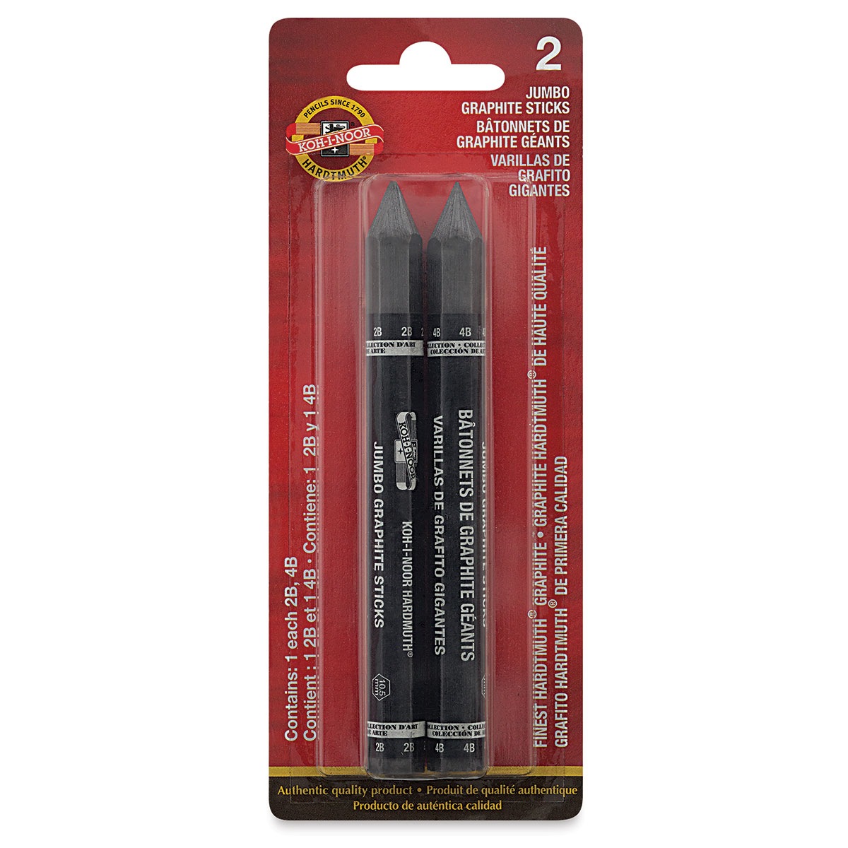 Jumbo Graphite Pencil Stick Woodless Thick Set Koh-i-noor Progresso 8971 