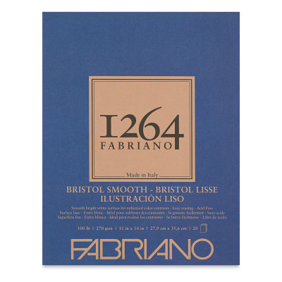 Fabriano 1264 Bristol Pad - 11" x 14", Smooth