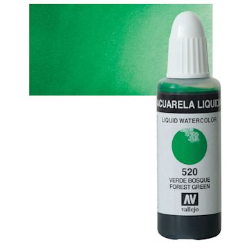 Open in modal - Vallejo Liquid Watercolor - Forest Green, 32 ml and swatch