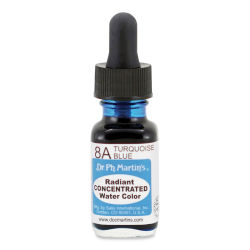 Dr. Ph. Martin's Radiant Concentrated Individual Watercolor - 1/2 oz, Turquoise Blue