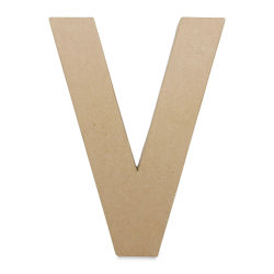 DecoPatch Paper Mache Funny Letter - V, Uppercase, 8-1/2" W x 12" H x 2" D