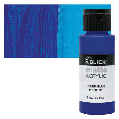 Blick Matte Acrylic - Dark Blue Medium, 2 oz bottle