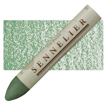 Open in modal - Sennelier Oil Pastel Grand - Sap Green Light oil pastel and swatch