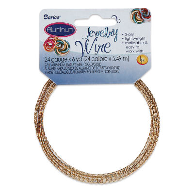 Darice Aluminum Jewelry Wire - Gold, 2-Ply, 6 yd