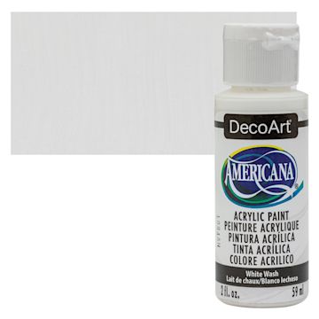 Open in modal - DecoArt Americana Acrylic Paint - White Wash, 2 oz bottle and swatch