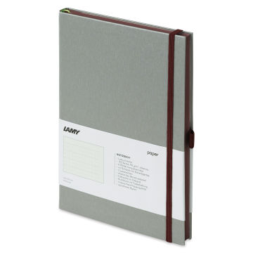 Lamy Hardcover Notebook - Dark Purple, Grid, 5.8" x 8.3" (side view)