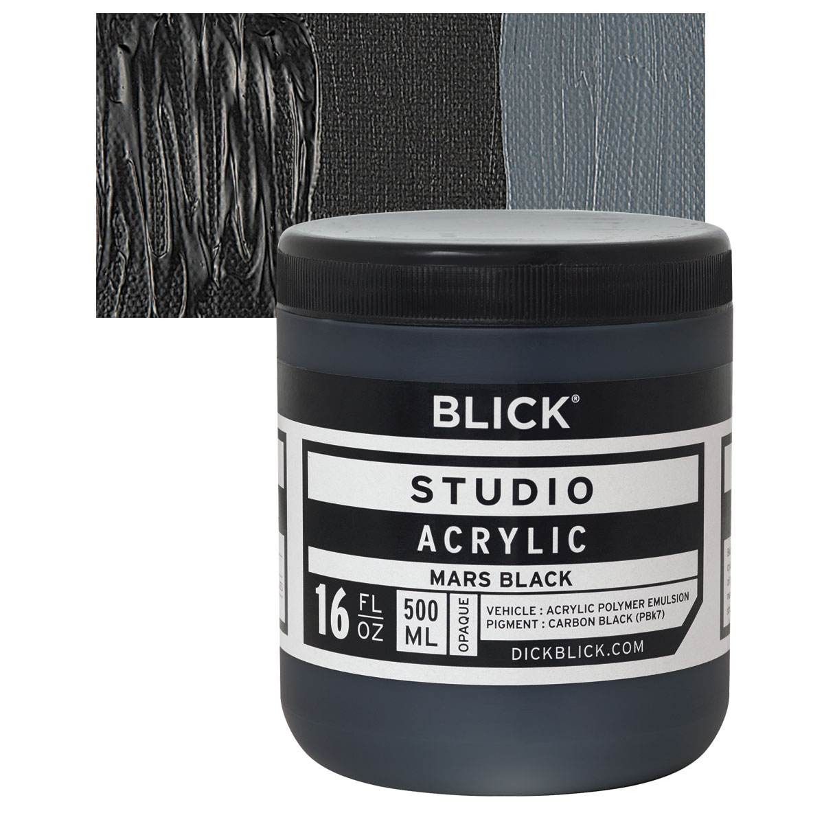 Blick Studio Acrylics - Mars Black, 4 oz tube