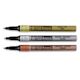 Sakura Pen-Touch Paint Marker Set - Components of Fine Tip Metallic Colors 3 pc set, with caps off