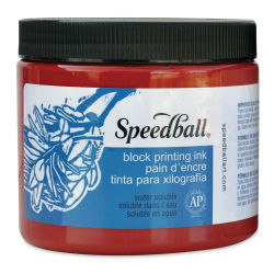 Speedball Water-Soluble Block Printing Ink - Red, 16 oz