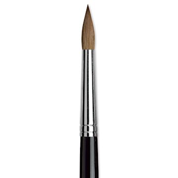 Open in modal - Da Vinci Maestro Kolinsky Sable Brush - Round, Short Handle, Size 9 close up