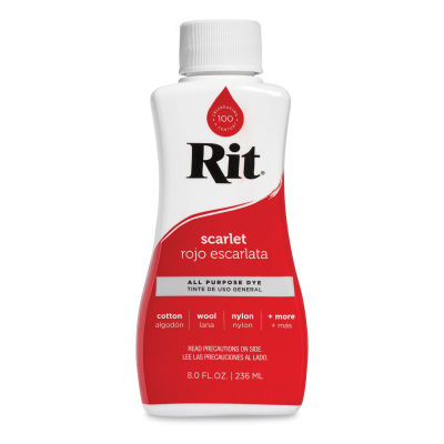 Rit Liquid Dye - Scarlet, 8 oz, front of the bottle