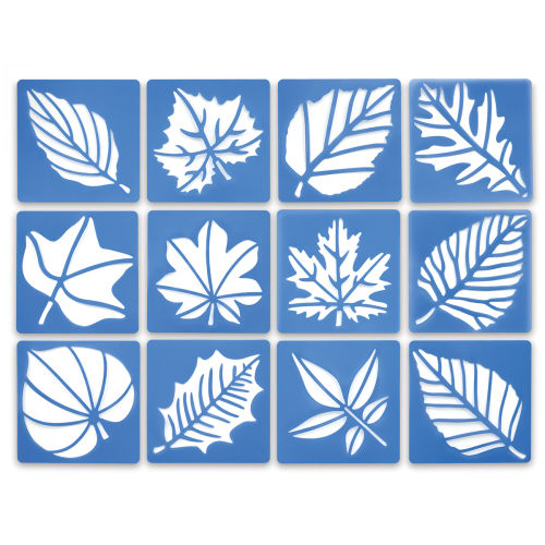 Roylco Jumbo Stencil Set - Perfect Leaves, Set of 12