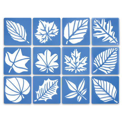 Roylco Jumbo Stencil Sets - 12 Leaf stencils in a Variety of styles 