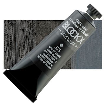 Open in modal - Blockx Artist Oil Color - Mars Black, 35 ml tube and swatch