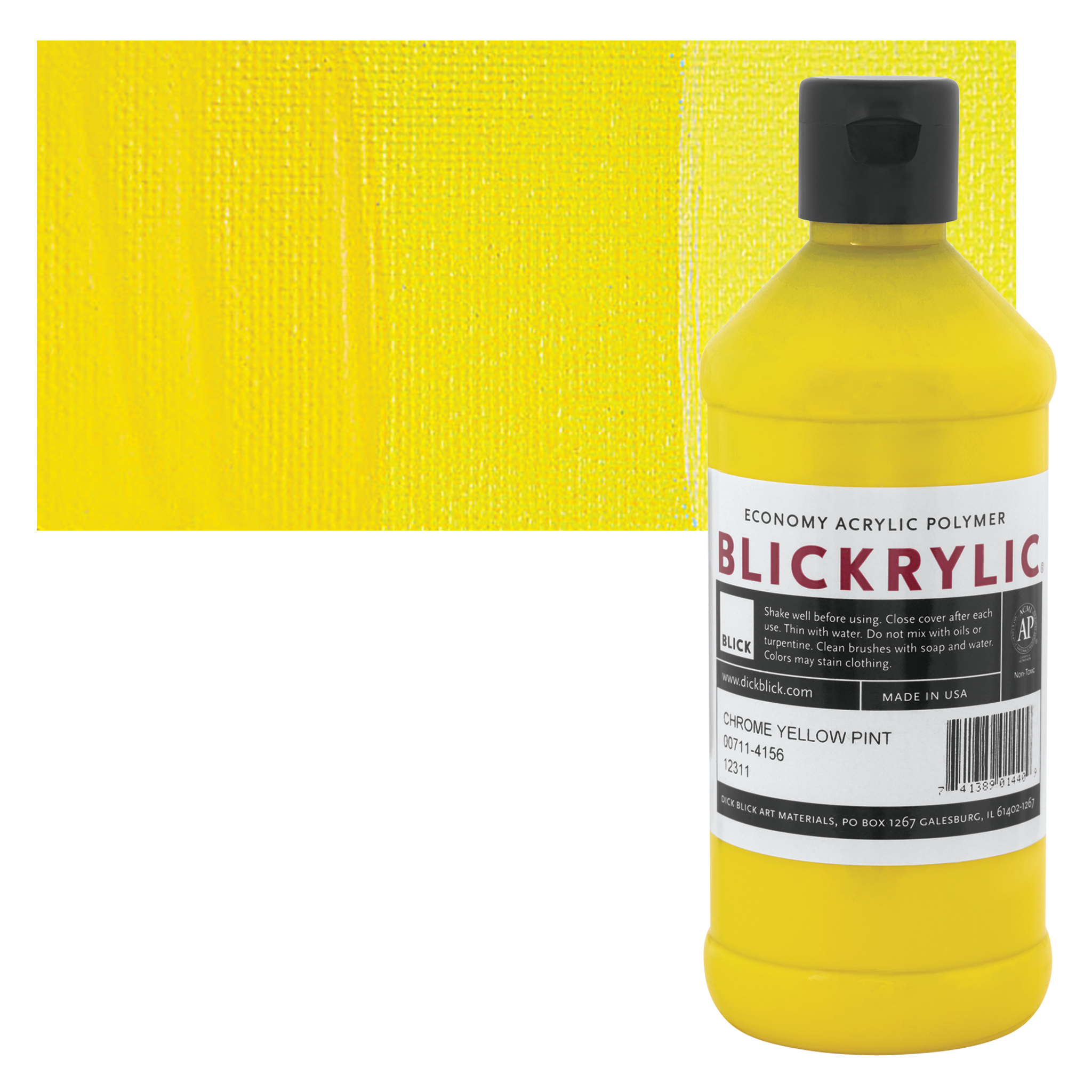 Blick Studio Acrylics – Fluorescent Yellow, 4 oz tube