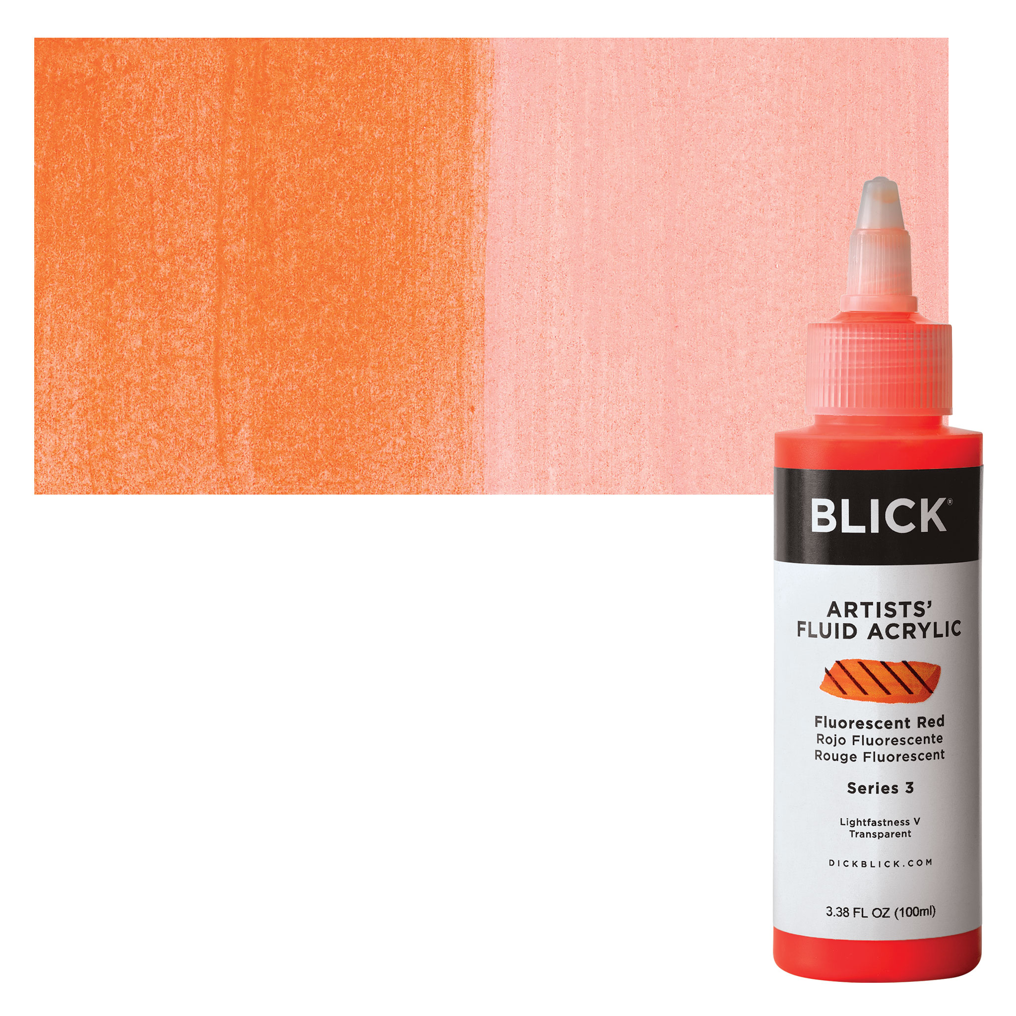 Blick Artists Fluid Acrylic - Pyrrole Orange, 200 ml