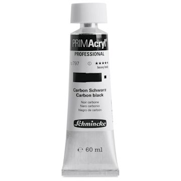 Open in modal - Schmincke Primacryl Professional Acrylic Paint - Carbon Black, 60 ml Tube