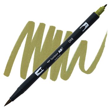 Open in modal - Tombow Dual Brush Pen - Avocado pen and swatch