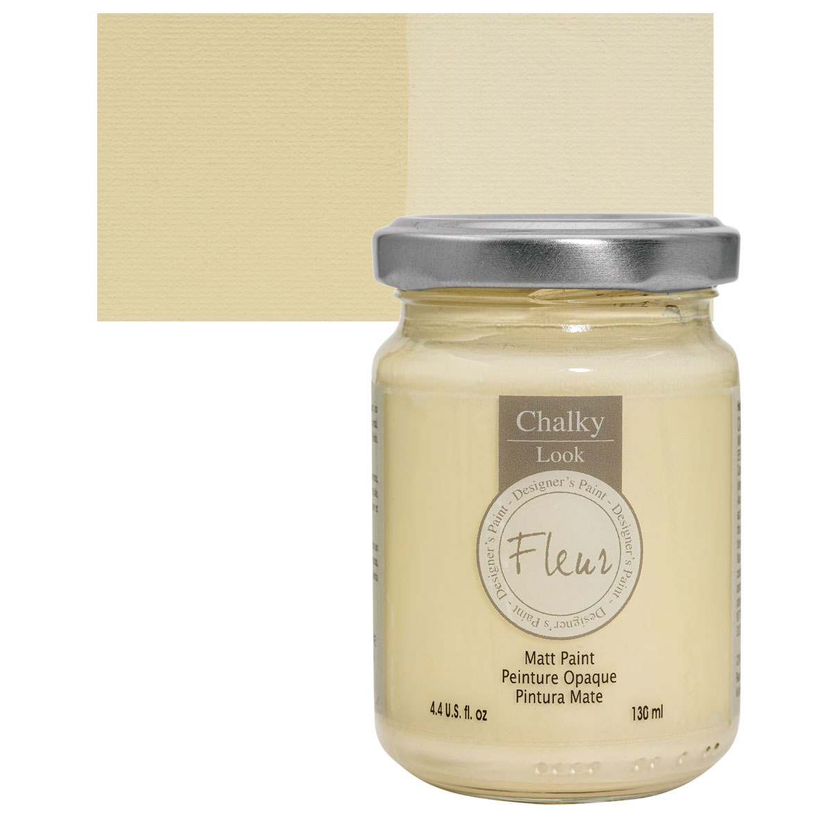 Fleur Chalky Look Paint Banana Cream, 4.4 oz jar BLICK Art Materials