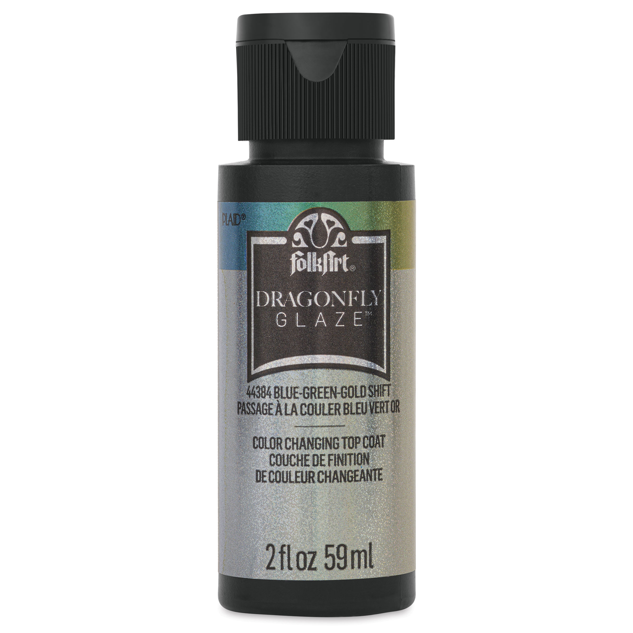 FolkArt Dragonfly Iridescent Acrylic Top Coat Glaze - Blue Green