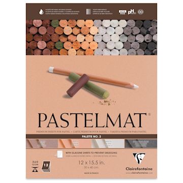 Open in modal - Clairefontaine Pastelmat Pad - Front cover of Palette No. 2, 12-Sheet Pad
