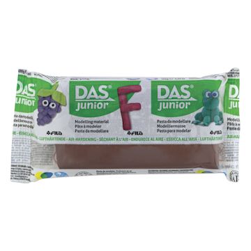 Open in modal - DAS Junior Air-Dry Clay - Front view of package of Brown clay