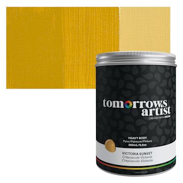 Open in modal - Tomorrow's Artist Eco-Friendly Heavy Body Acrylic Paint - Victoria Sunset, 250 ml jar and swatch