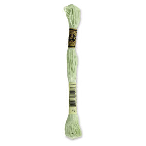 DMC Cotton Embroidery Floss - Very Light Yellow Green, 8-3/4 yards (Front of label)