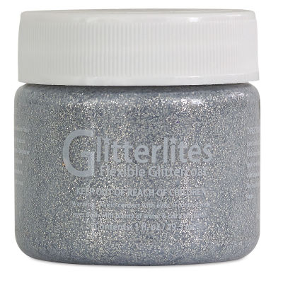 Angelus Glitterlites Flexible Glittercoat Paint - Silver Spark, 1 oz