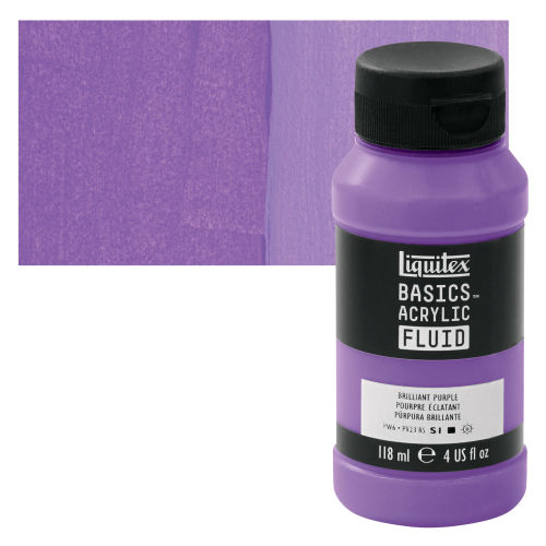 Liquitex Basics Acrylic Fluid Paint - Dioxazine Purple, 118 ml