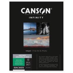 Canson Infinity Arches Aquarelle Rag Inkjet Fine Art and Photo Paper - 8-1/2" x 11", 310 gsm, Package of 25